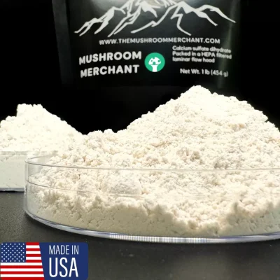 Which gypsum is best for mushroom cultivation in a pile.