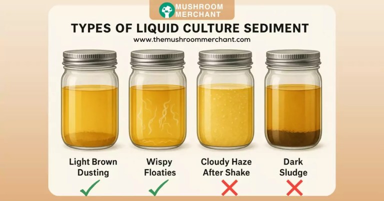 liquid culture sediment types in 4 jars